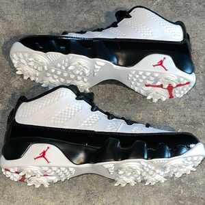 Jordan Retro 9 Golf White Black True Red FJ5934-100 Mens Size 5 /Womens Size 6.5